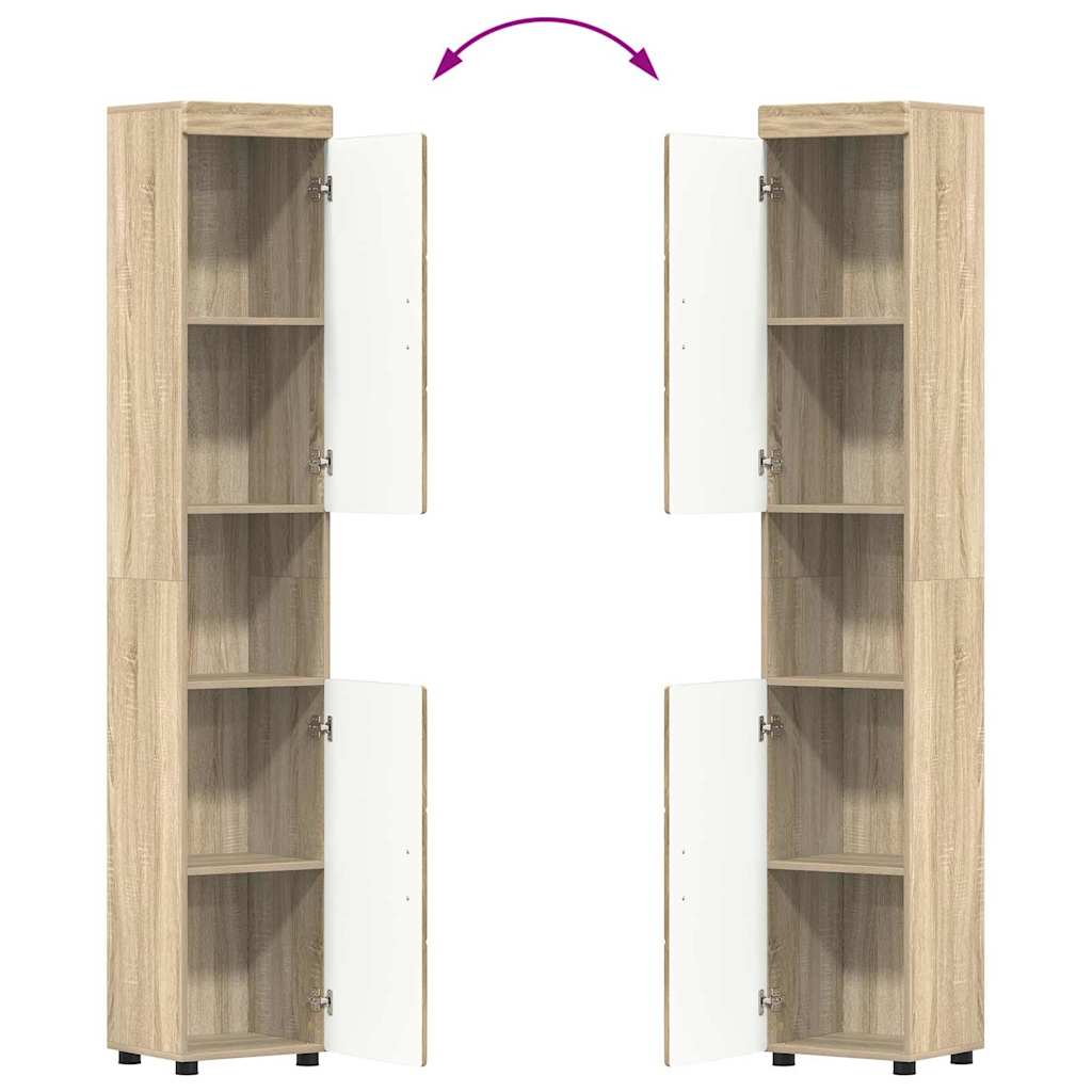 vidaXL Σετ Επίπλων Μπάνιου TULUM 3 τμχ. Δρύς Sonoma 60 x 34 x 63 εκ