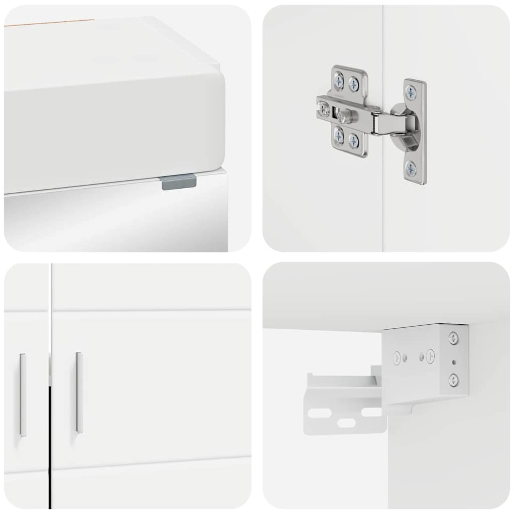 vidaXL Σετ Επίπλων Μπάνιου TULUM 4 τμχ. Λευκό 60 x 34 x 63 εκ