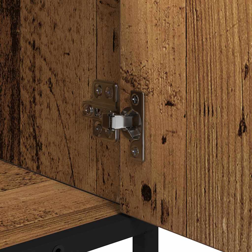 vidaXL Σετ Επίπλων Μπάνιου με πόρτα 2 pcs Παλαιό ξύλο 90 x 33 x 60 εκ.