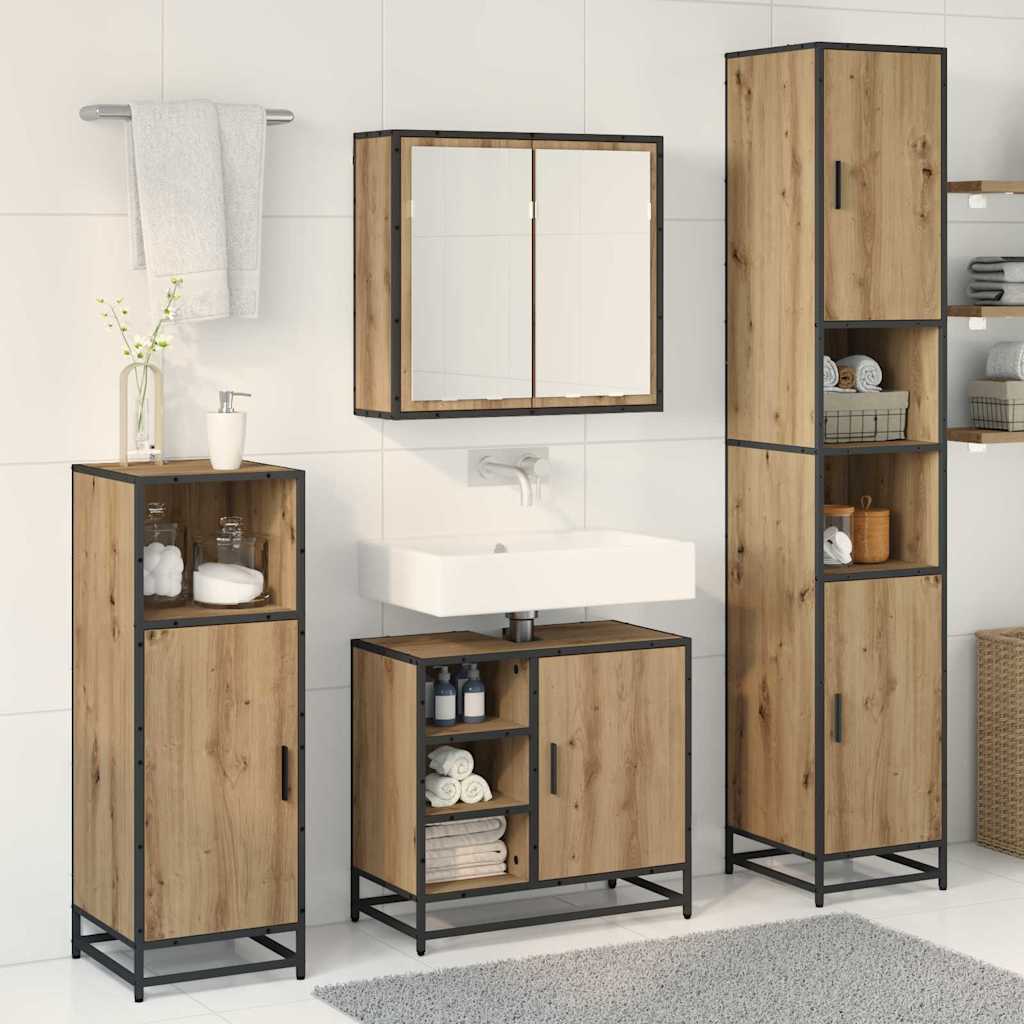 vidaXL Σετ Επίπλων Μπάνιου 3 τμχ. Artisan Oak 65 x 33 x 60 εκ