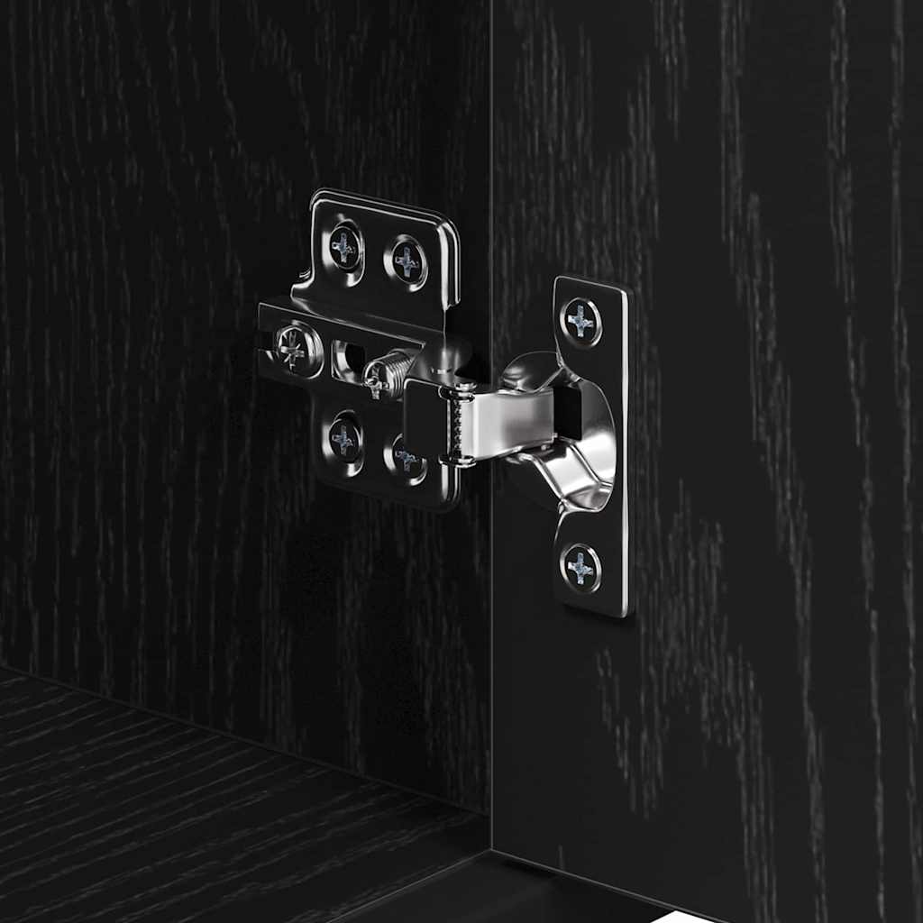 vidaXL Σετ Επίπλων Μπάνιου Επιτοίχιο 3 pcs Μαύρη δρυς 65 x 33 x 60 εκ