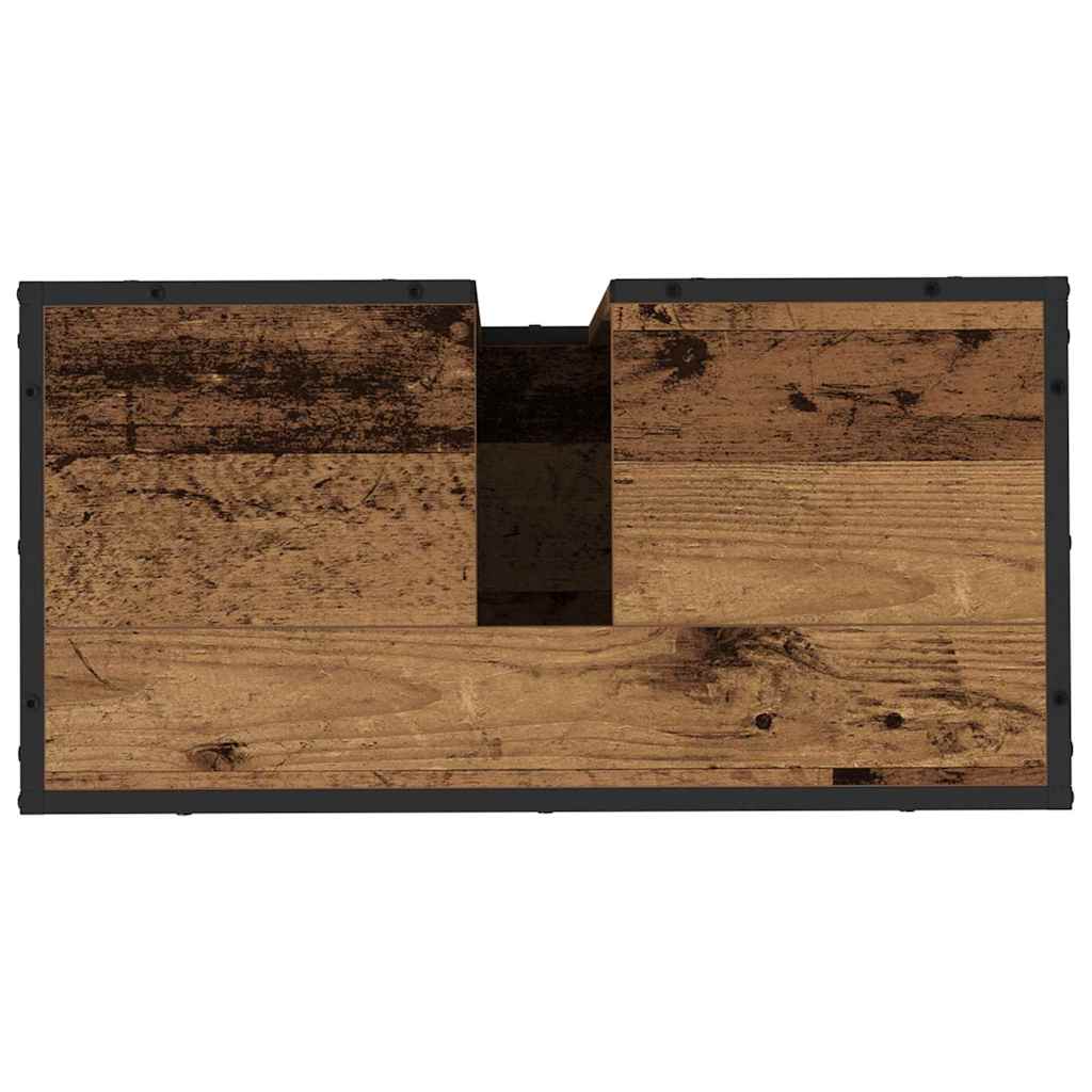 vidaXL Σετ Επίπλων Μπάνιου Επιτοίχιο 3 pcs Παλαιό ξύλο 65 x 33 x 60 εκ
