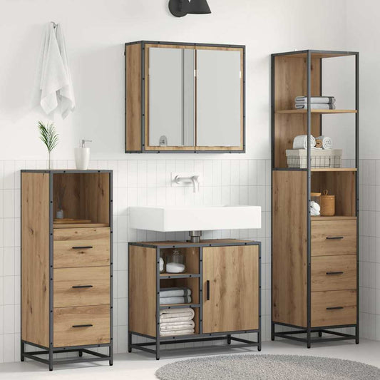 vidaXL Σετ Επίπλων Μπάνιου 4 τμχ. Artisan Oak 65 x 33 x 60 εκ