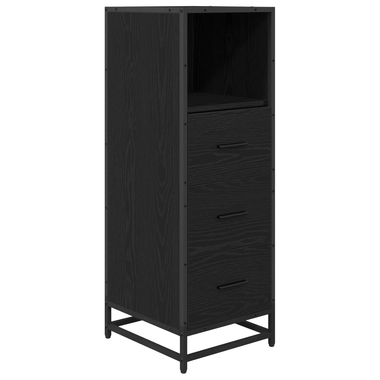 vidaXL Σετ Επίπλων Μπάνιου 3 τμχ. Μαύρη Οξυά 35 x 37,5 x 100 εκ.