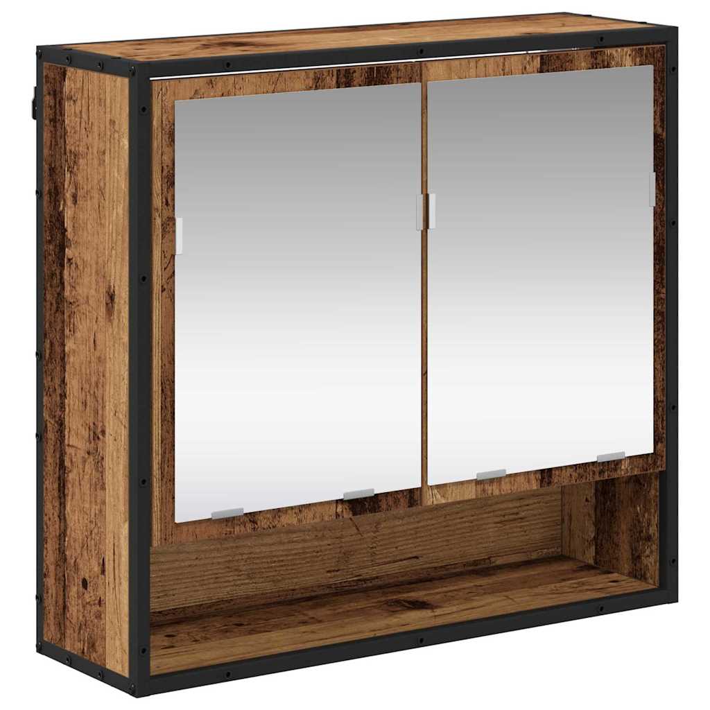 vidaXL Σετ Επίπλων Μπάνιου 2 τμχ. Παλιό Ξύλο 80 x 33 x 60 εκ