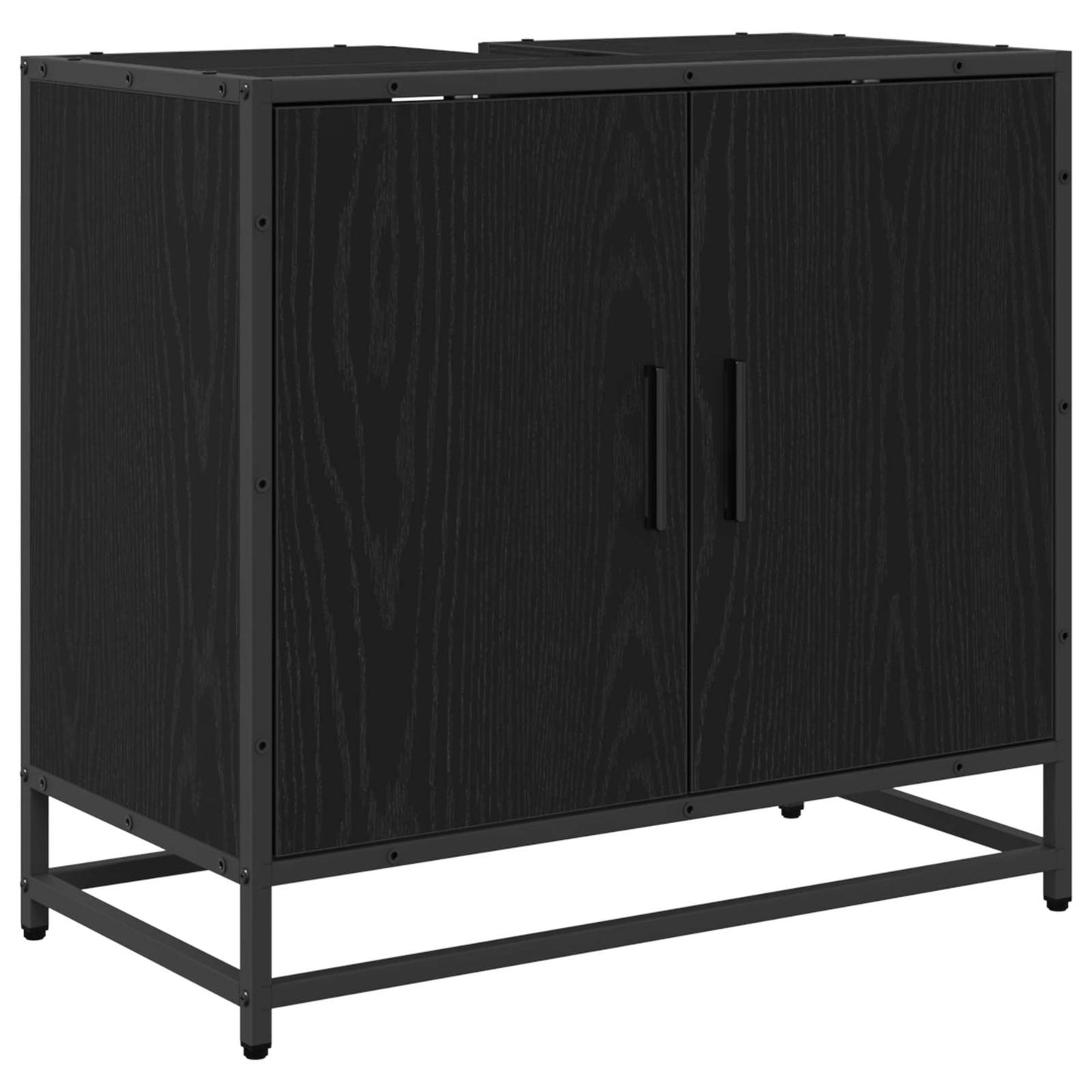 vidaXL Σετ Επίπλων Μπάνιου 3 τμχ. Μαύρη Οξυά 65 x 33 x 60 εκ