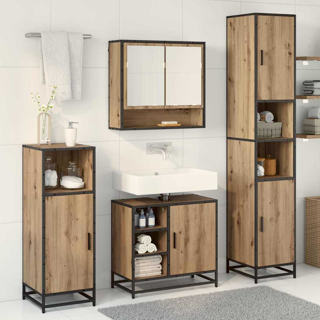 vidaXL Σετ Επίπλων Μπάνιου 3 τμχ. Artisan Oak