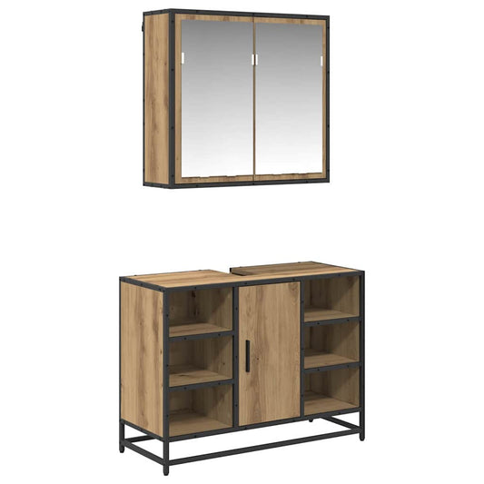 vidaXL Σετ Επίπλων Μπάνιου 2 τμχ. Artisan Oak 80 x 33 x 60 εκ