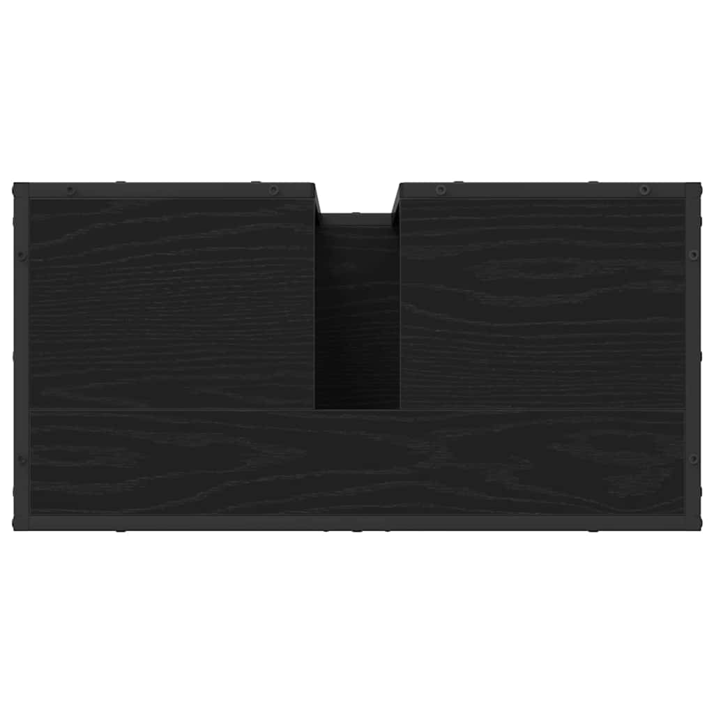 vidaXL Σετ Επίπλων Μπάνιου Επιτοίχιο 2 pcs Μαύρη δρυς 65 x 33 x 60 εκ