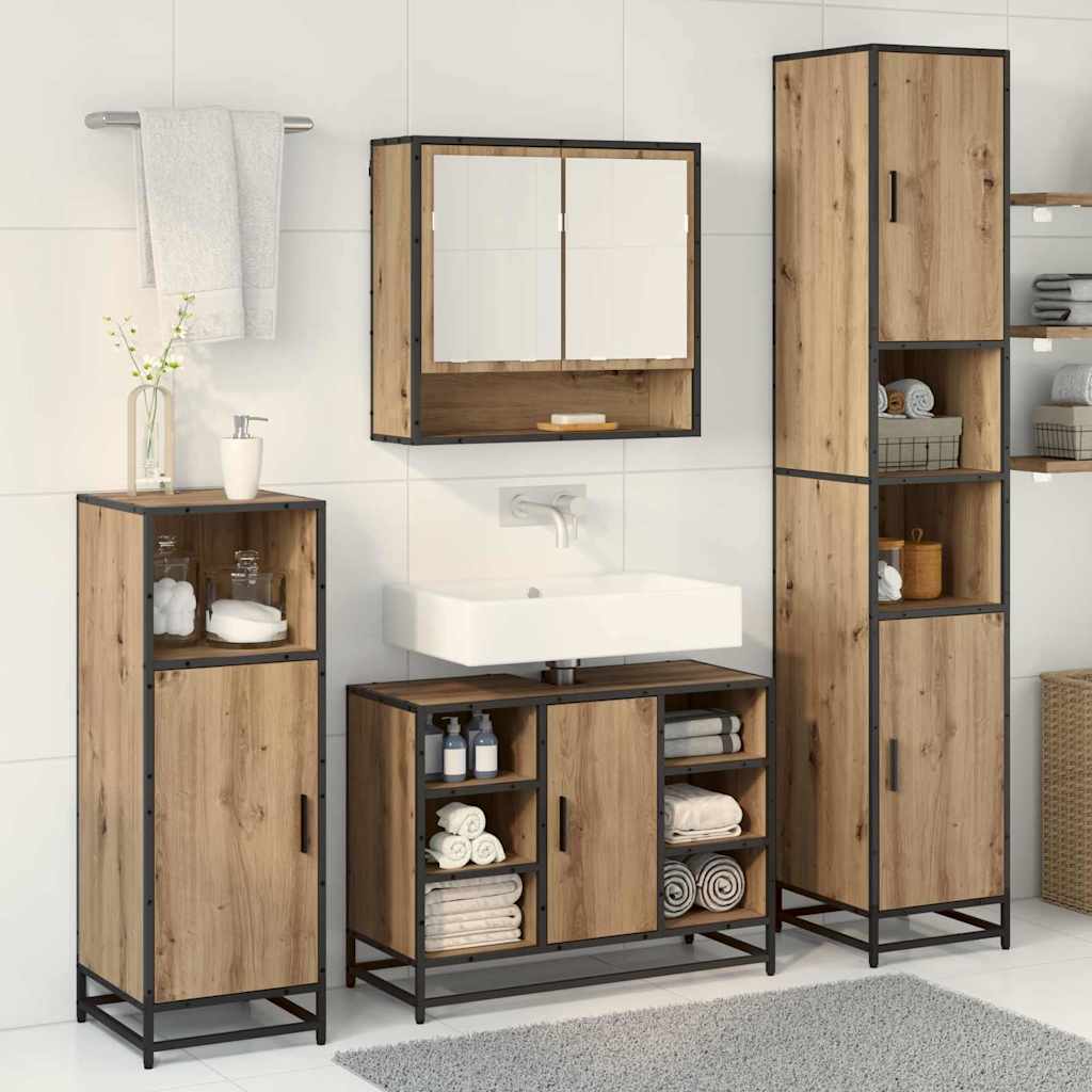 vidaXL Σετ Επίπλων Μπάνιου 3 τμχ. Artisan Oak
