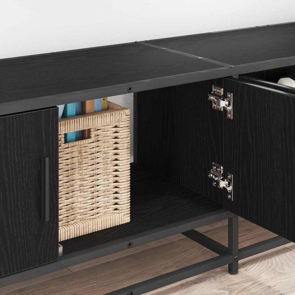 vidaXL Μονάδες TV 2 pcs Μαύρη Οξυά 240 x 35 x 41 εκ Επεξεργασμένο ξύλο
