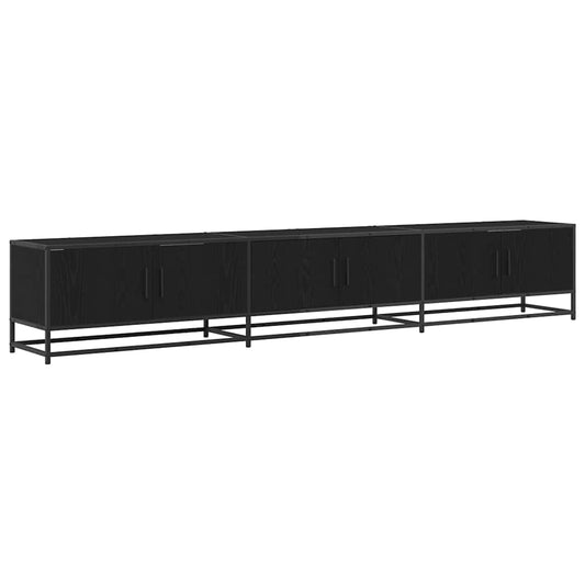 vidaXL Ντουλάπι TV Μαύρη δρυς 240 x 35 x 41 εκ Επεξεργασμένο ξύλο