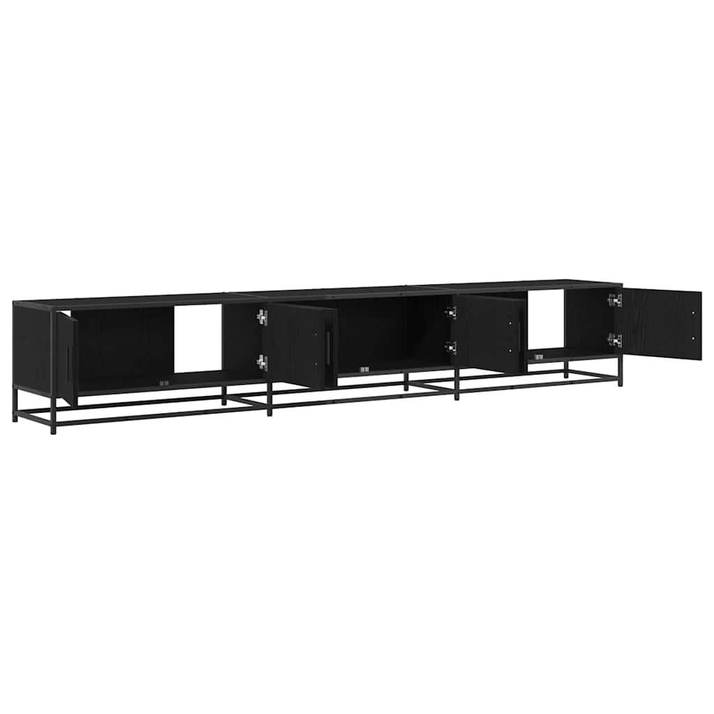 vidaXL Μονάδες TV 2 pcs Μαύρη Οξυά 240 x 35 x 41 εκ Επεξεργασμένο ξύλο