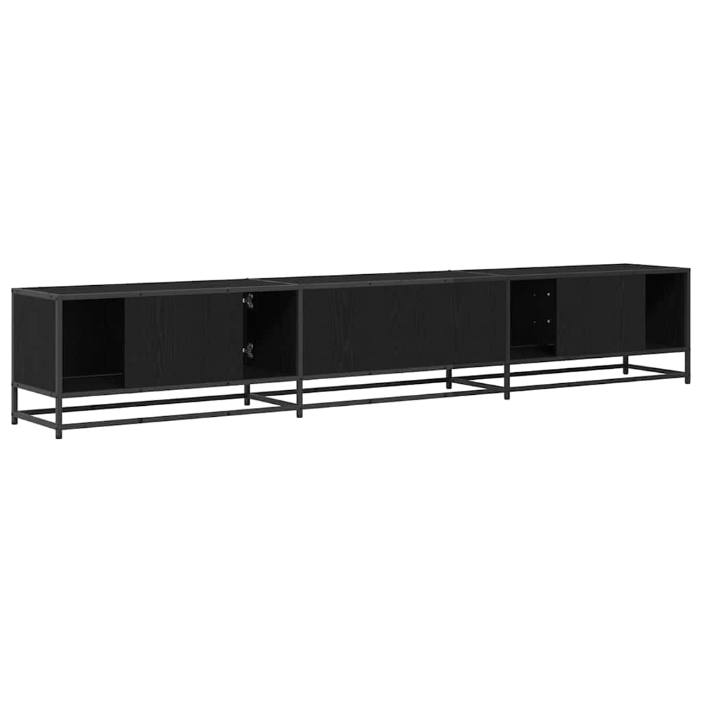 vidaXL Μονάδες TV 2 pcs Μαύρη Οξυά 240 x 35 x 41 εκ Επεξεργασμένο ξύλο