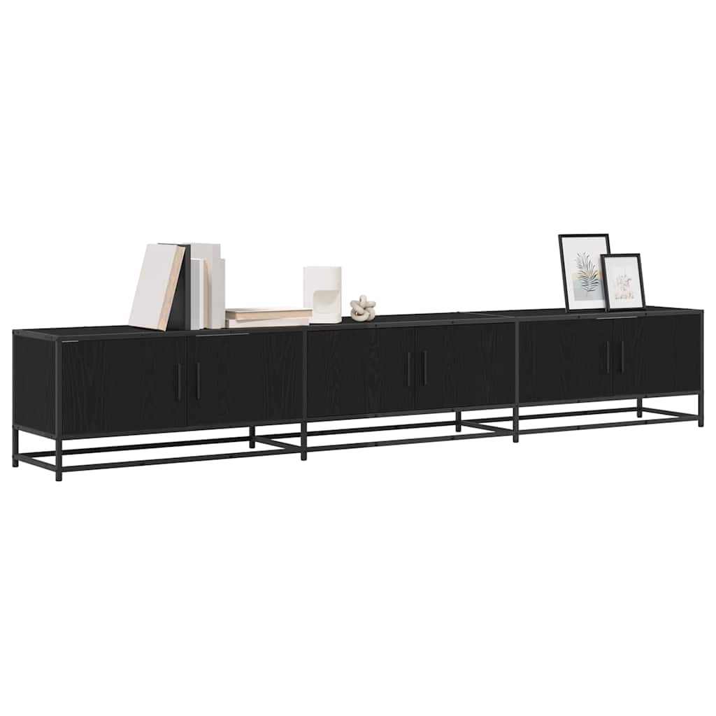 vidaXL Μονάδες TV 2 pcs Μαύρη Οξυά 240 x 35 x 41 εκ Επεξεργασμένο ξύλο