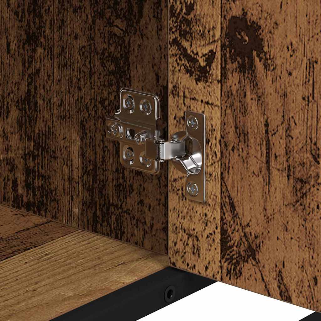 vidaXL Σετ Επίπλων Μπάνιου με ράφι 2 pcs Παλιό Ξύλο Επεξεργασμένο ξύλο