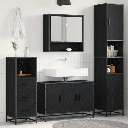 vidaXL Σετ Επίπλων Μπάνιου 3 τμχ. Παλιό Ξύλο 90 x 33 x 60 εκ.