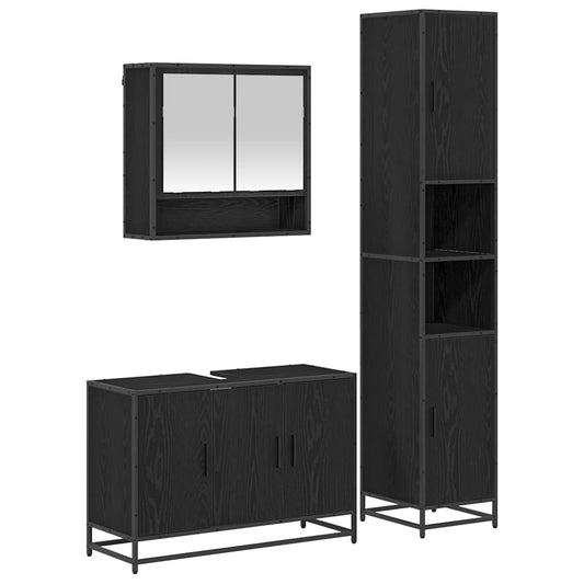vidaXL Σετ Επίπλων Μπάνιου 3 τμχ. Παλιό Ξύλο 90 x 33 x 60 εκ.