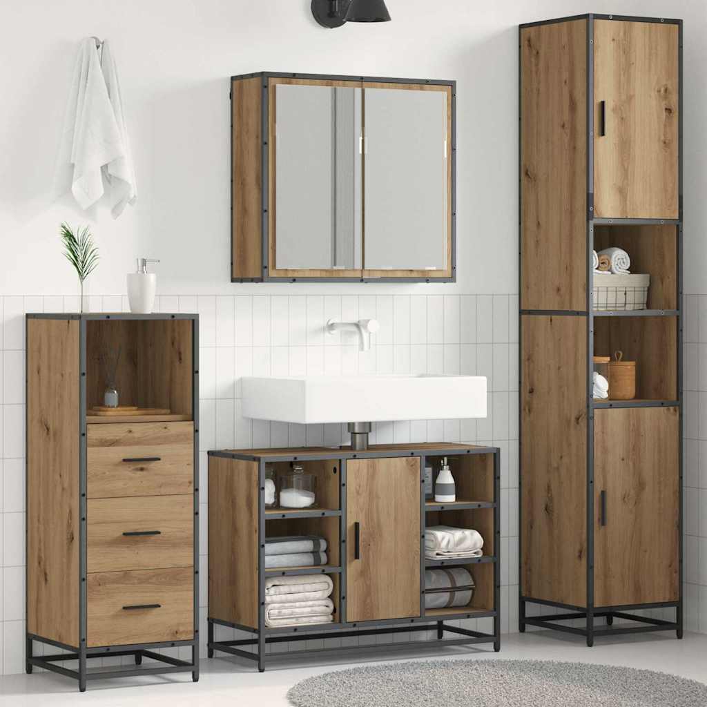 vidaXL Σετ Επίπλων Μπάνιου 3 τμχ. Artisan Oak 80 x 33 x 60 εκ
