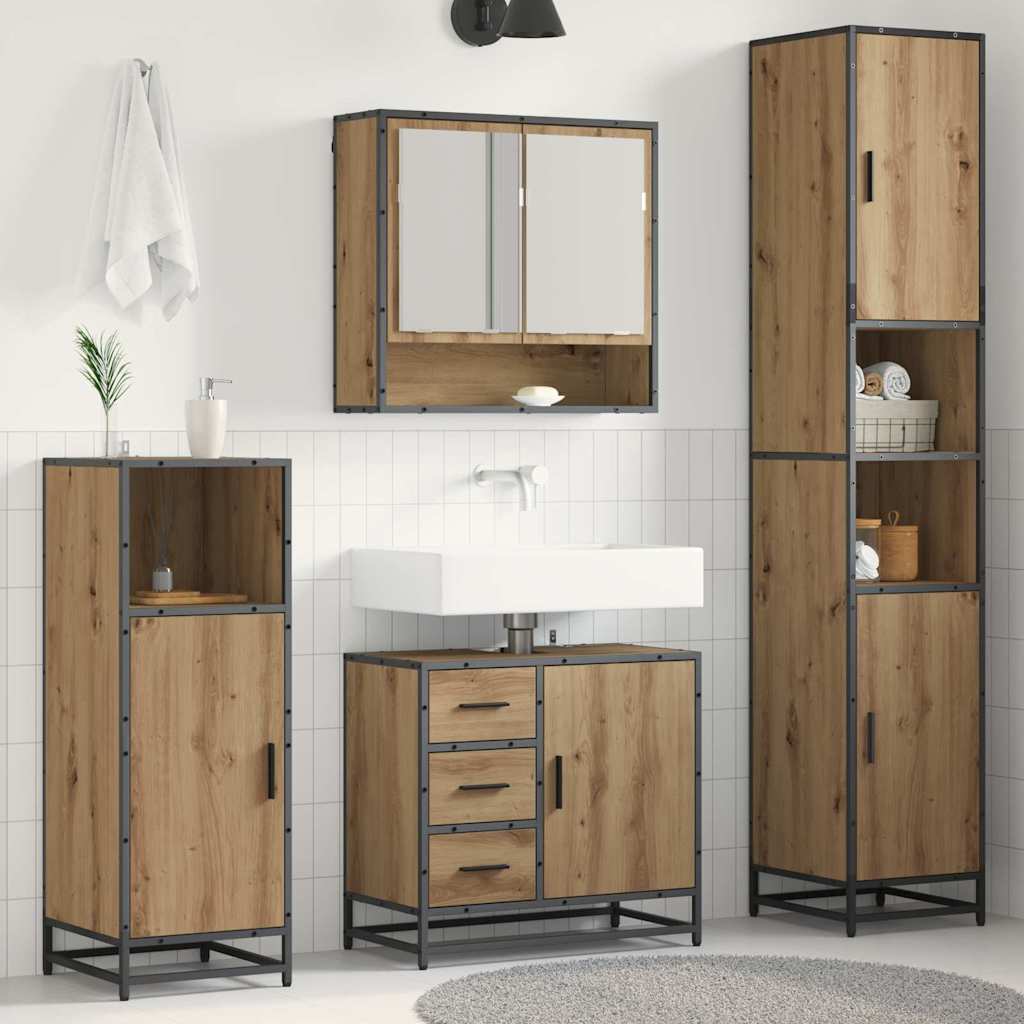 vidaXL Σετ Επίπλων Μπάνιου 3 τμχ. Artisan Oak