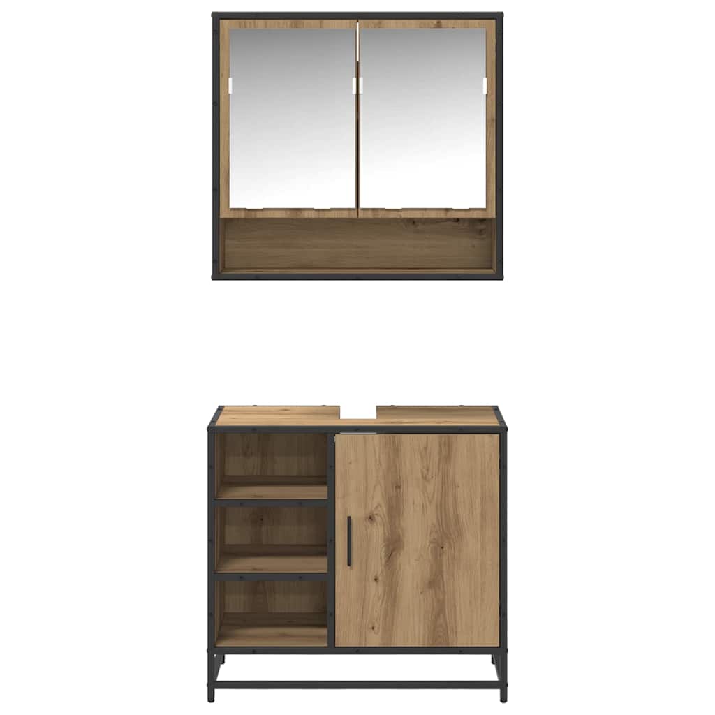 vidaXL Σετ Επίπλων Μπάνιου 2 pcs Artisan Oak Επεξεργασμένο ξύλο