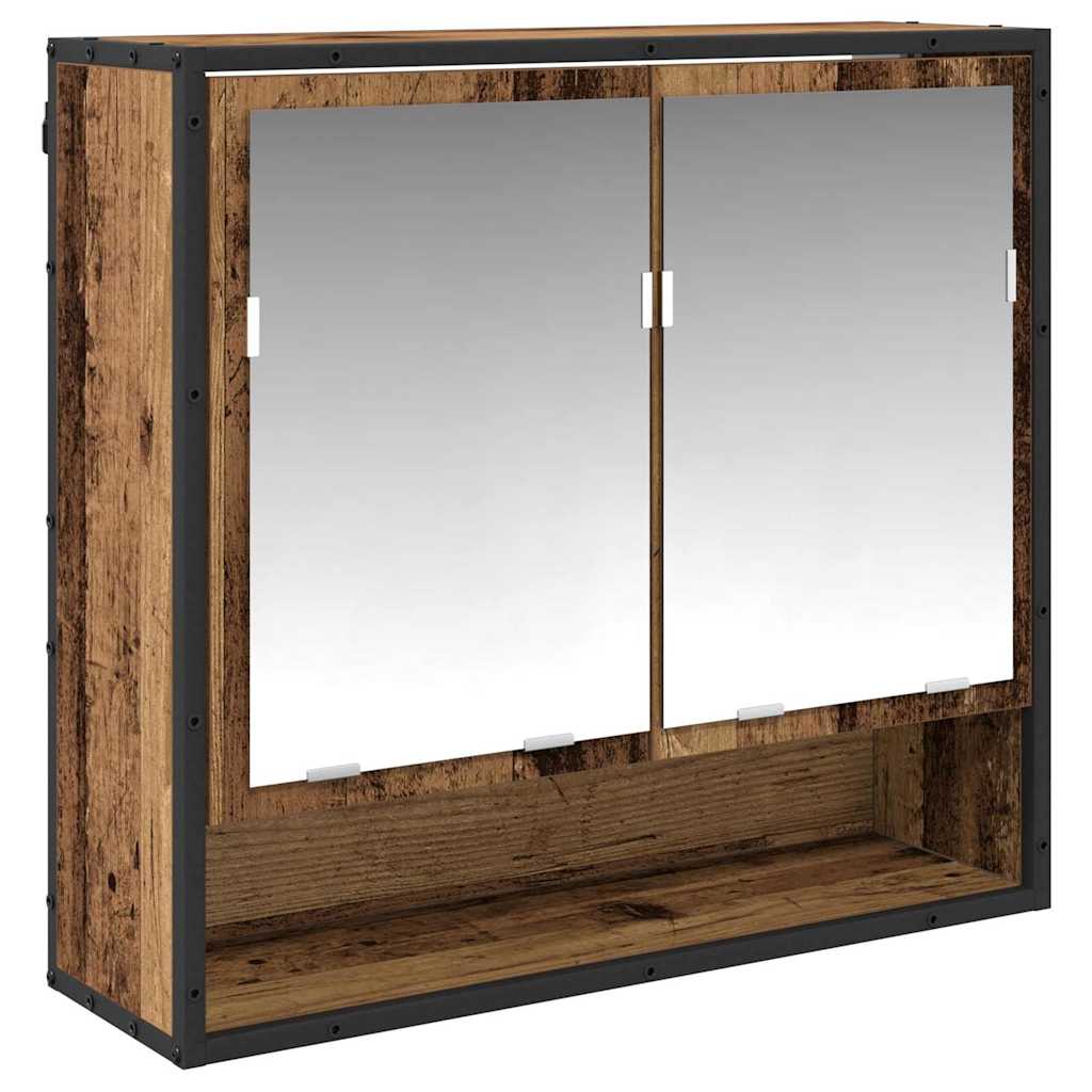 vidaXL Σετ Επίπλων Μπάνιου 3 pcs Παλαιό ξύλο 35 x 37.5 x 166 εκ.