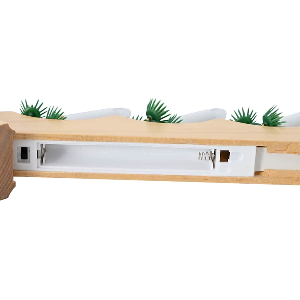 vidaXL Γέφυρα με Χριστουγεννιάτικα Κεριά 3 pcs Καφέ 39.5 x 5 x 29 εκ.