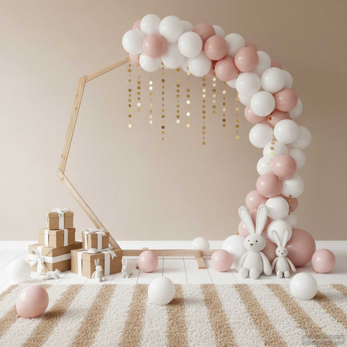 vidaXL Αψίδα Γάμου Ανοιχτό καφέ 221 x 92 x 216 εκ Στερεό ξύλο πεύκου