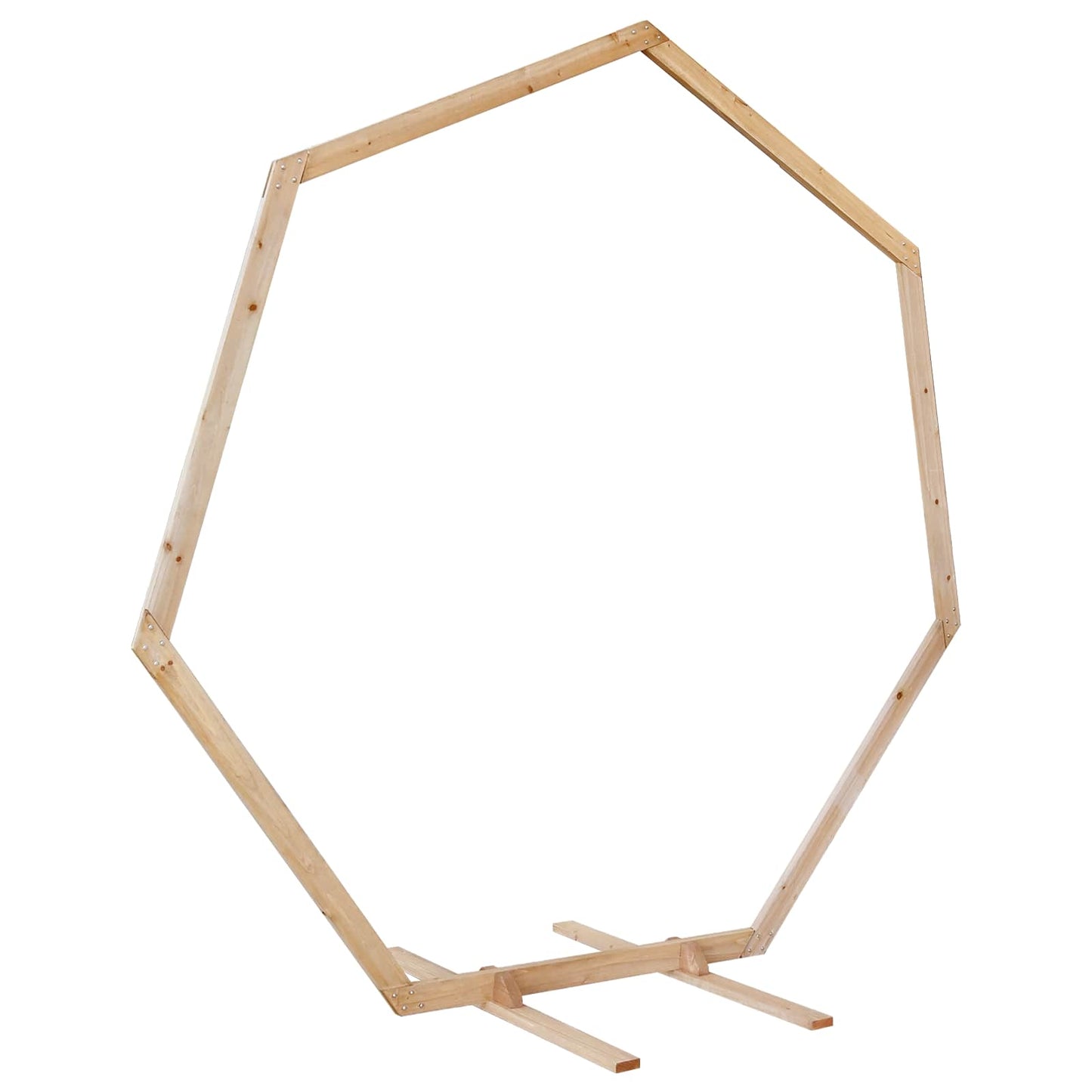 vidaXL Αψίδα Γάμου Ανοιχτό καφέ 221 x 92 x 216 εκ Στερεό ξύλο πεύκου