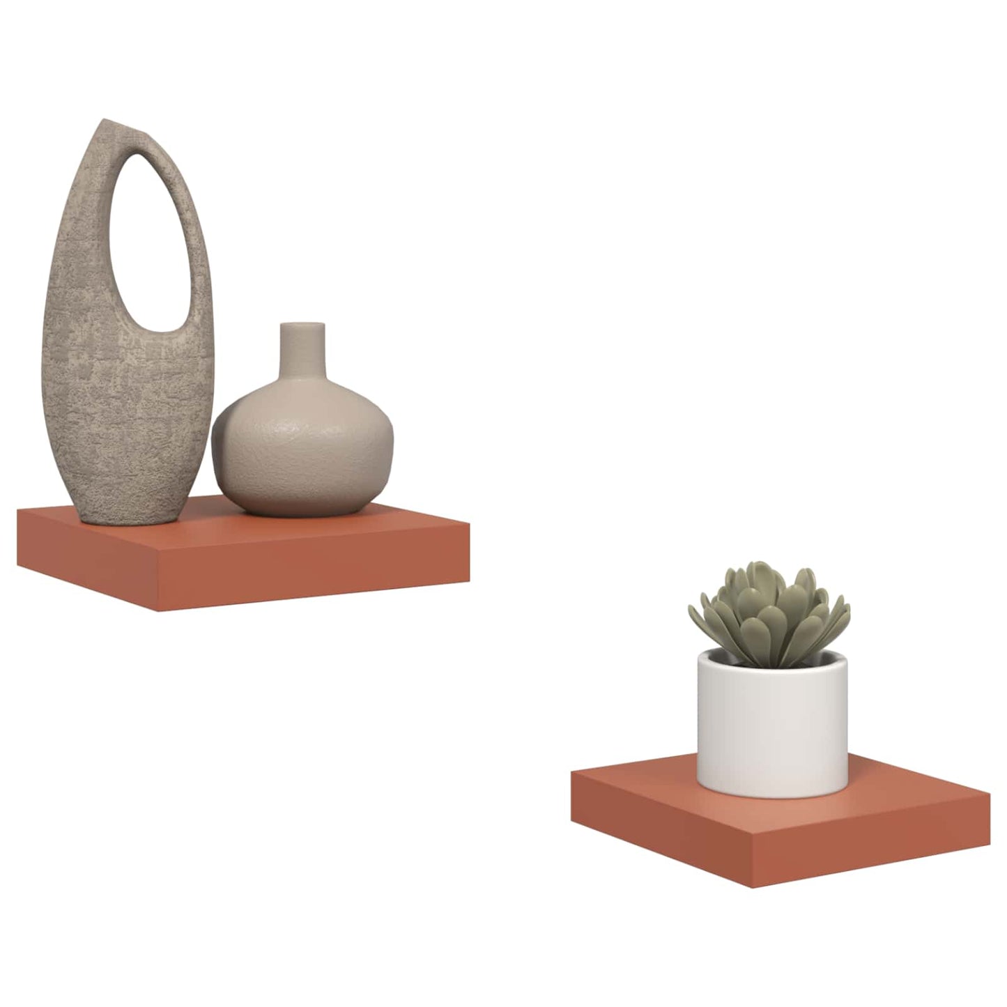 vidaXL Ράφι Τοίχου Επιτοίχιο 2 τμχ. Κόκκινο 23 x 23,5 x 3,8 cm