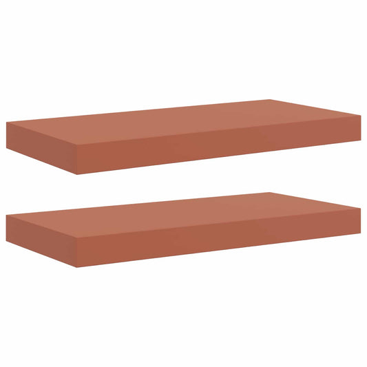 vidaXL Ράφι Τοίχου 2 τμχ. Κόκκινο 50 x 23,5 x 3,8 εκ