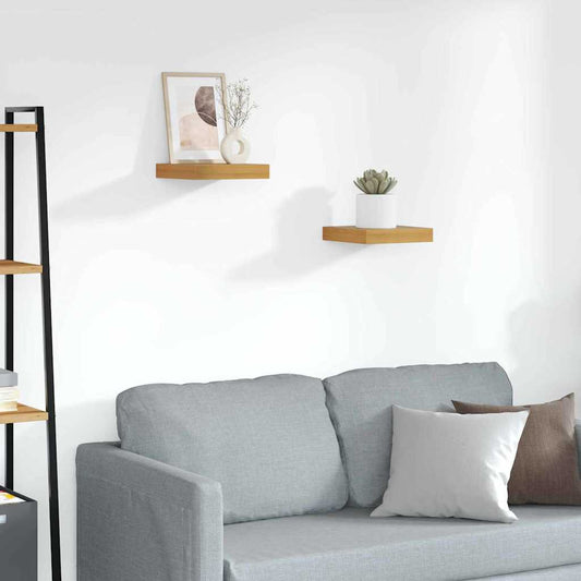 vidaXL Ράφι Τοίχου 2 τμχ. Καφέ 23 x 23,5 x 3,8 cm Επεξεργασμένο Ξύλο