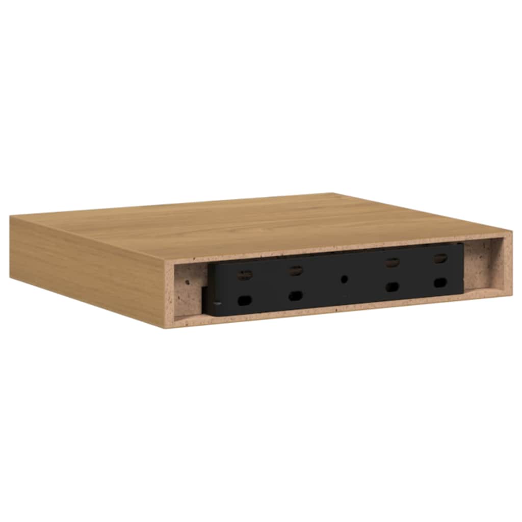 vidaXL Ράφι Τοίχου Επιτοίχιο 4 pcs Καφέ 23 x 23,5 x 3,8 cm