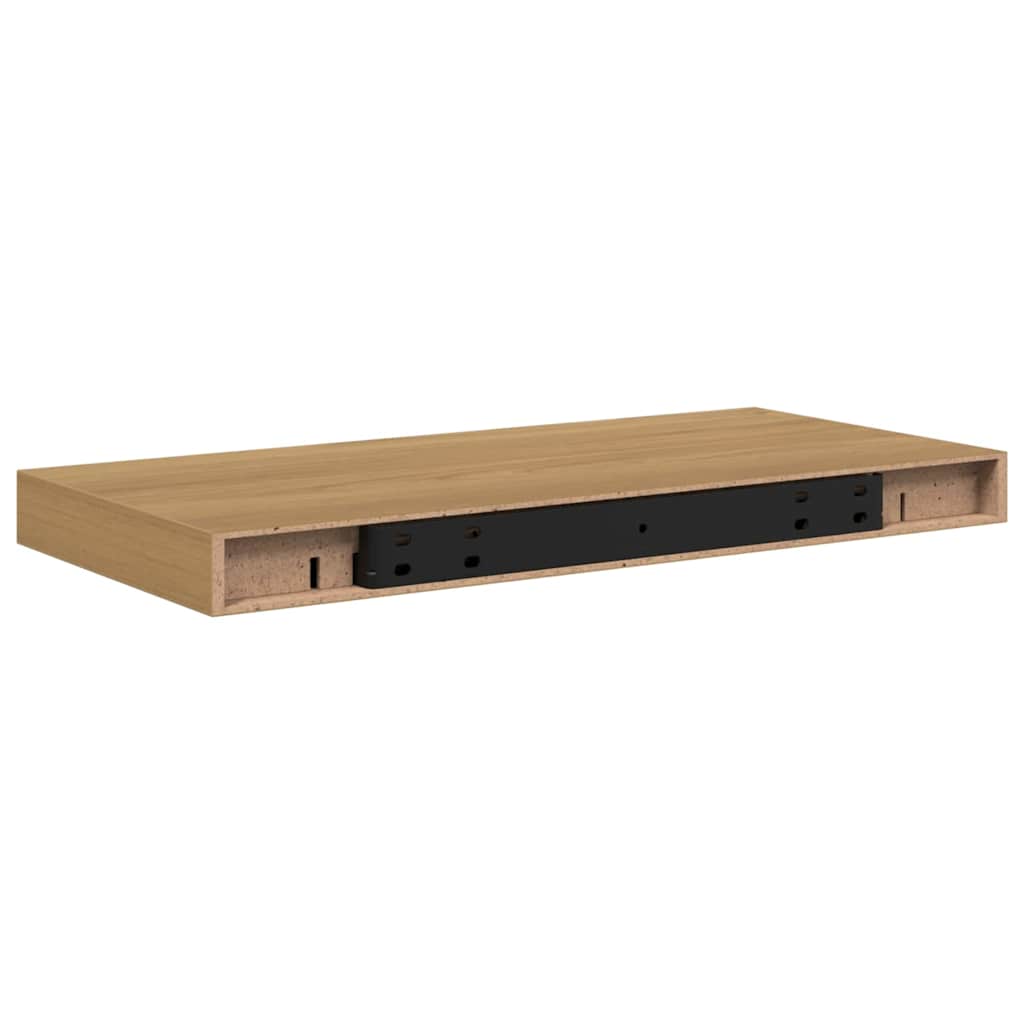 vidaXL Ράφι Τοίχου Επιτοίχιο 2 τμχ. Καφέ 50 x 23,5 x 3,8 εκ