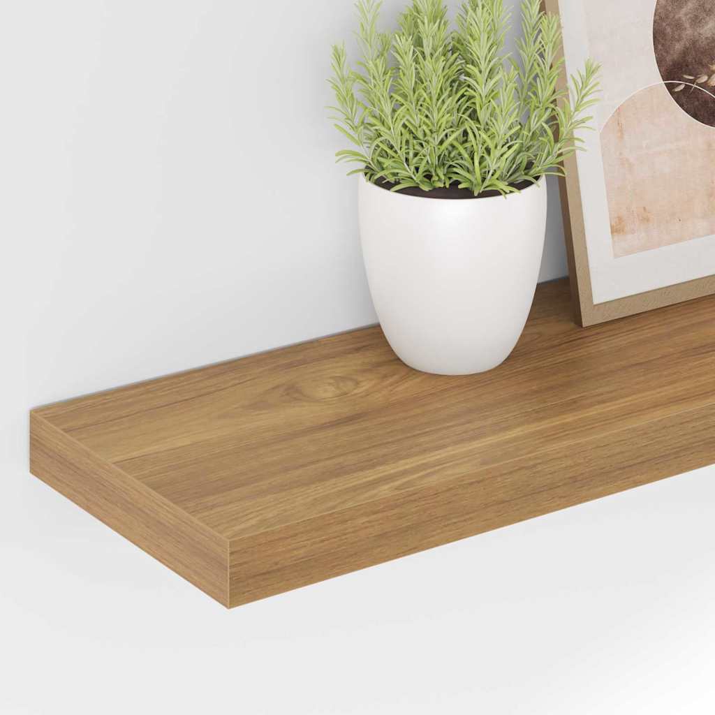 vidaXL Ράφι Τοίχου 2 pcs Καφέ 50 x 23 x 4 εκ. Επεξεργασμένο ξύλο