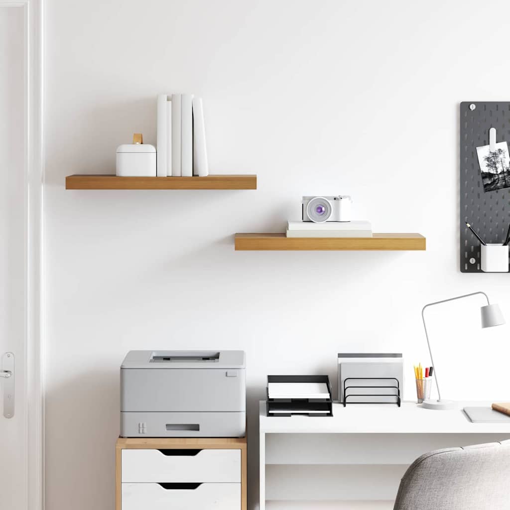 vidaXL Ράφι Τοίχου 2 pcs Καφέ 50 x 23 x 4 εκ. Επεξεργασμένο ξύλο