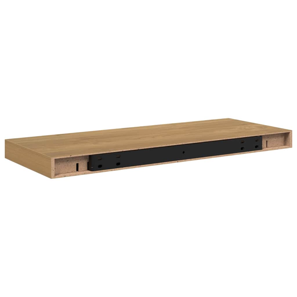 vidaXL Ράφι Τοίχου 2 pcs Καφέ 50 x 23 x 4 εκ. Επεξεργασμένο ξύλο