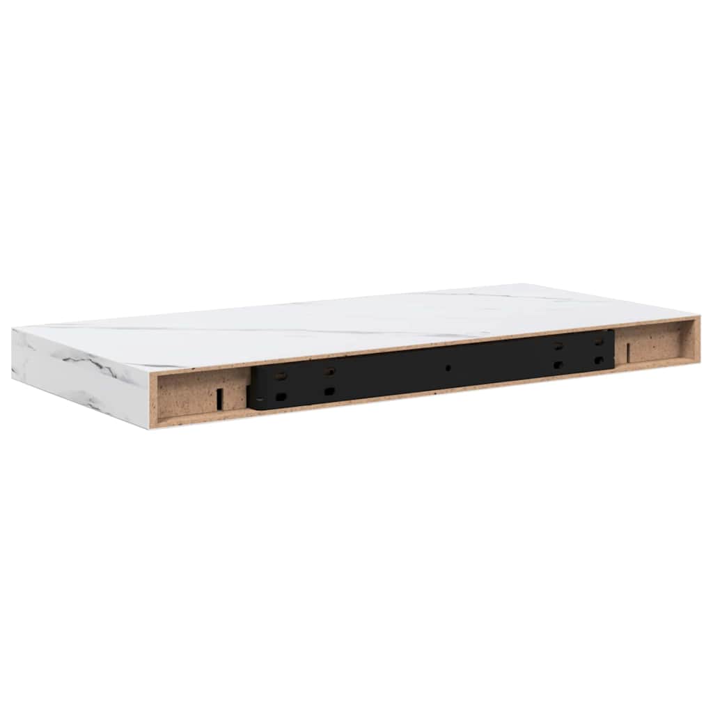 vidaXL Ράφι Τοίχου Επιτοίχιο Λευκό Μάρμαρο 50 x 23,5 x 3,8 εκ
