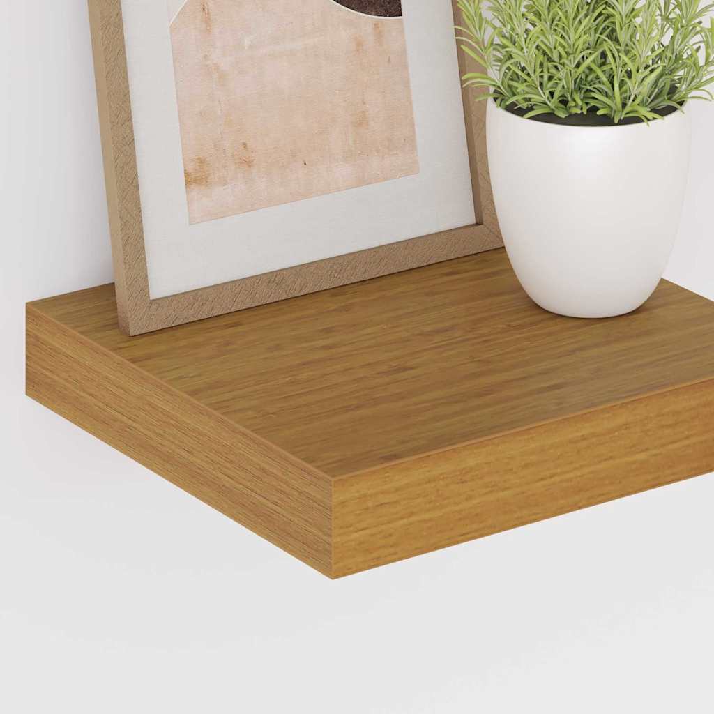 vidaXL Ράφι Τοίχου 2 pcs Μπεζ 23 x 23,5 x 4 εκ Επεξεργασμένο ξύλο