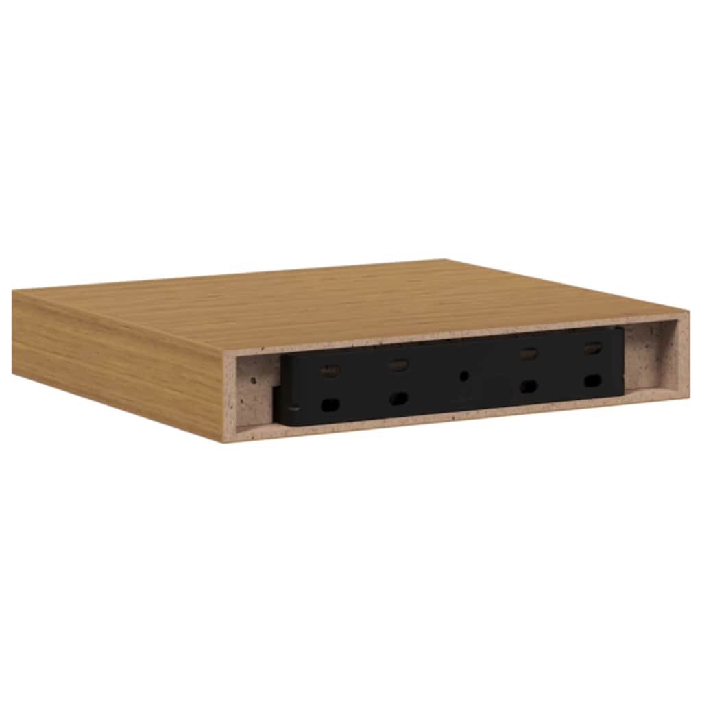 vidaXL Ράφι Τοίχου 2 pcs Μπεζ 23 x 23,5 x 4 εκ Επεξεργασμένο ξύλο