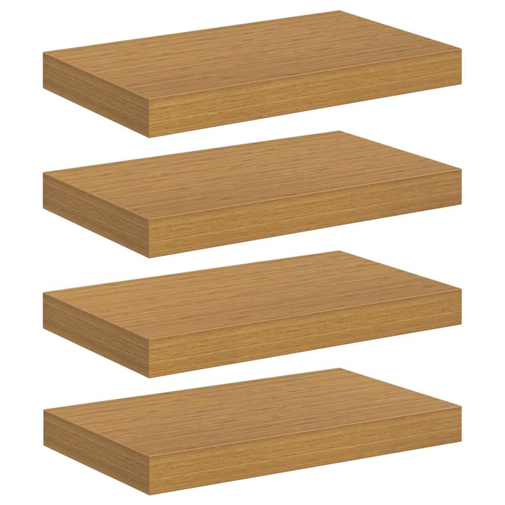 vidaXL Ράφι Τοίχου 4 pcs Μπεζ 40 x 23,5 x 4 εκ Επεξεργασμένο ξύλο