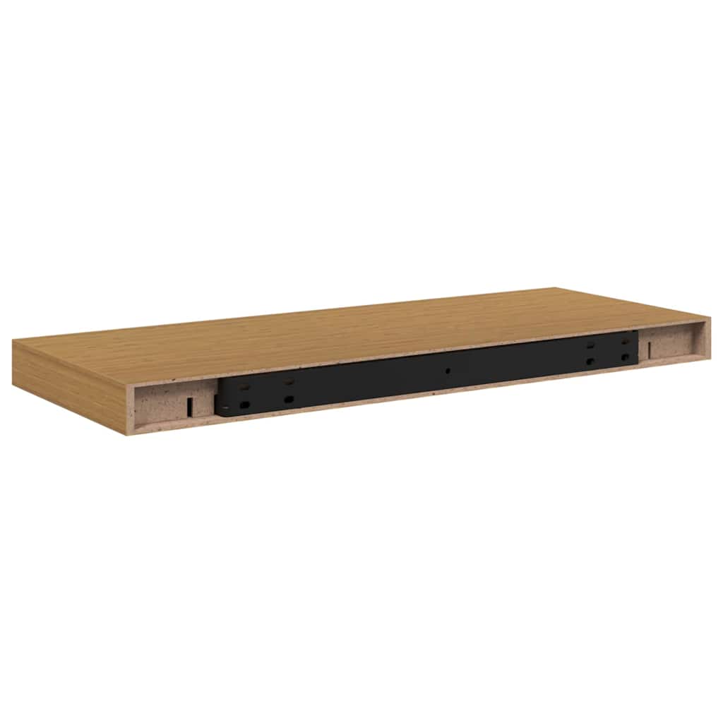 vidaXL Ράφι Τοίχου 2 τμχ. Μπεζ 60 x 23,5 x 3,8 cm Επεξεργασμένο Ξύλο