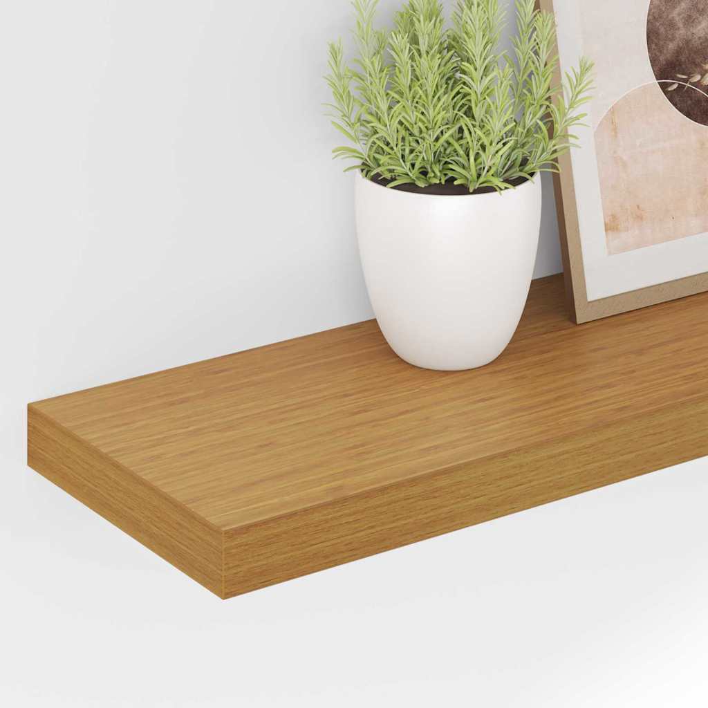 vidaXL Ράφι Τοίχου 2 pcs Μπεζ 90 x 23,5 x 4 εκ Επεξεργασμένο ξύλο