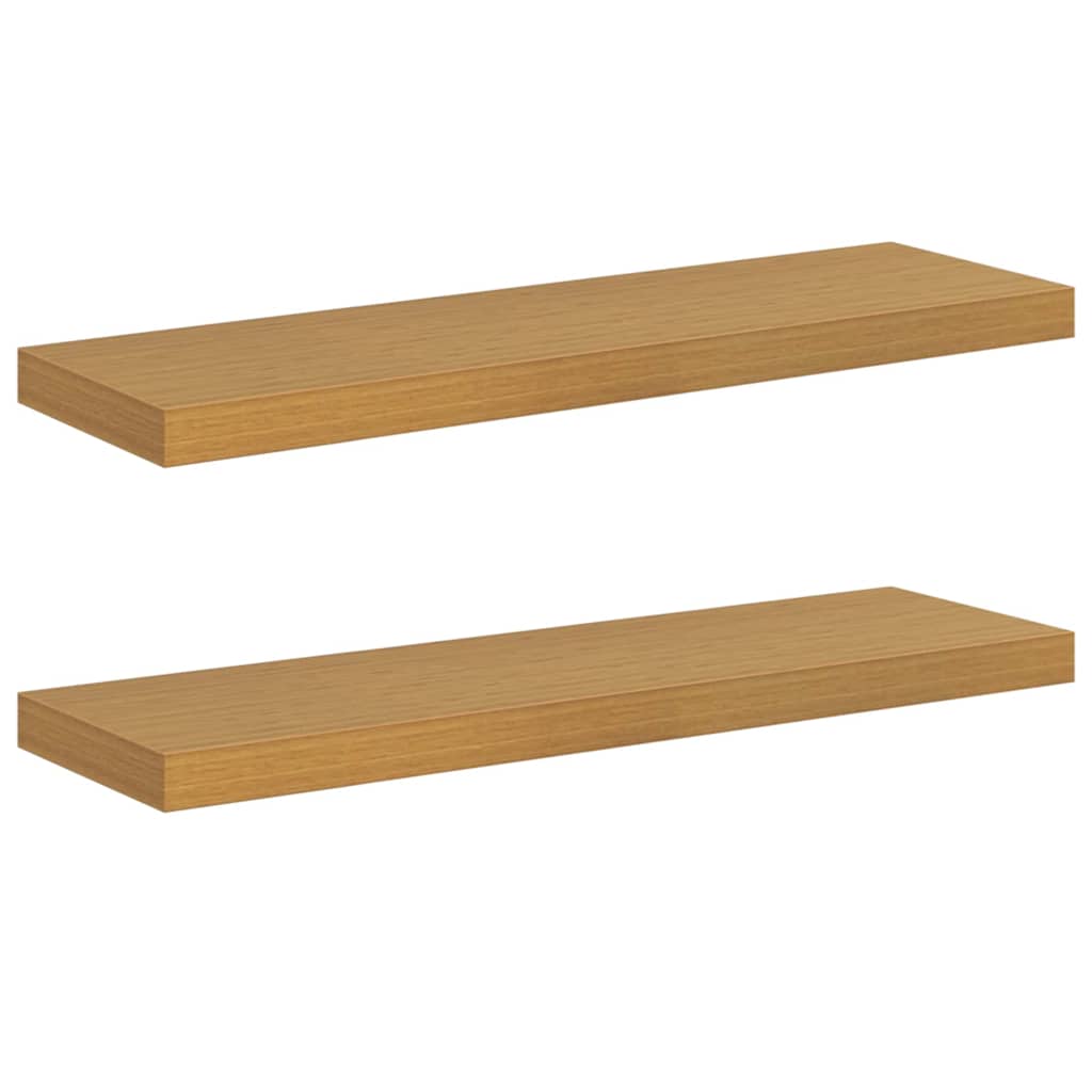 vidaXL Ράφι Τοίχου 2 pcs Μπεζ 90 x 23,5 x 4 εκ Επεξεργασμένο ξύλο