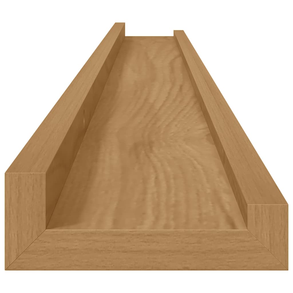 vidaXL Ράφι Τοίχου Επιτοίχιο 2 τμχ. Καφέ 100 x 9 x 3 cm