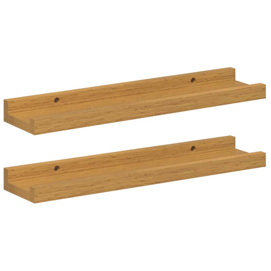 vidaXL Ράφι Τοίχου 2 τμχ. Μπεζ 40 x 9 x 3 cm Επεξεργασμένο Ξύλο