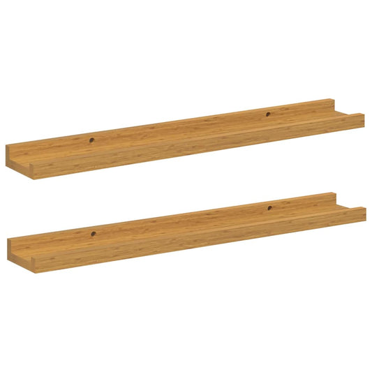 vidaXL Ράφι Τοίχου 2 τμχ. Μπεζ 60 x 9 x 3 cm Επεξεργασμένο Ξύλο