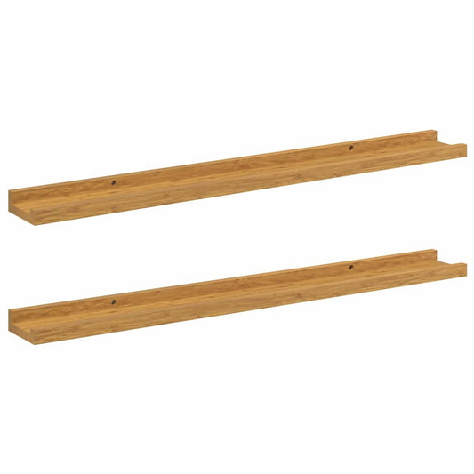 vidaXL Ράφι Τοίχου 2 τμχ. Μπεζ 80 x 9 x 3 cm Επεξεργασμένο Ξύλο