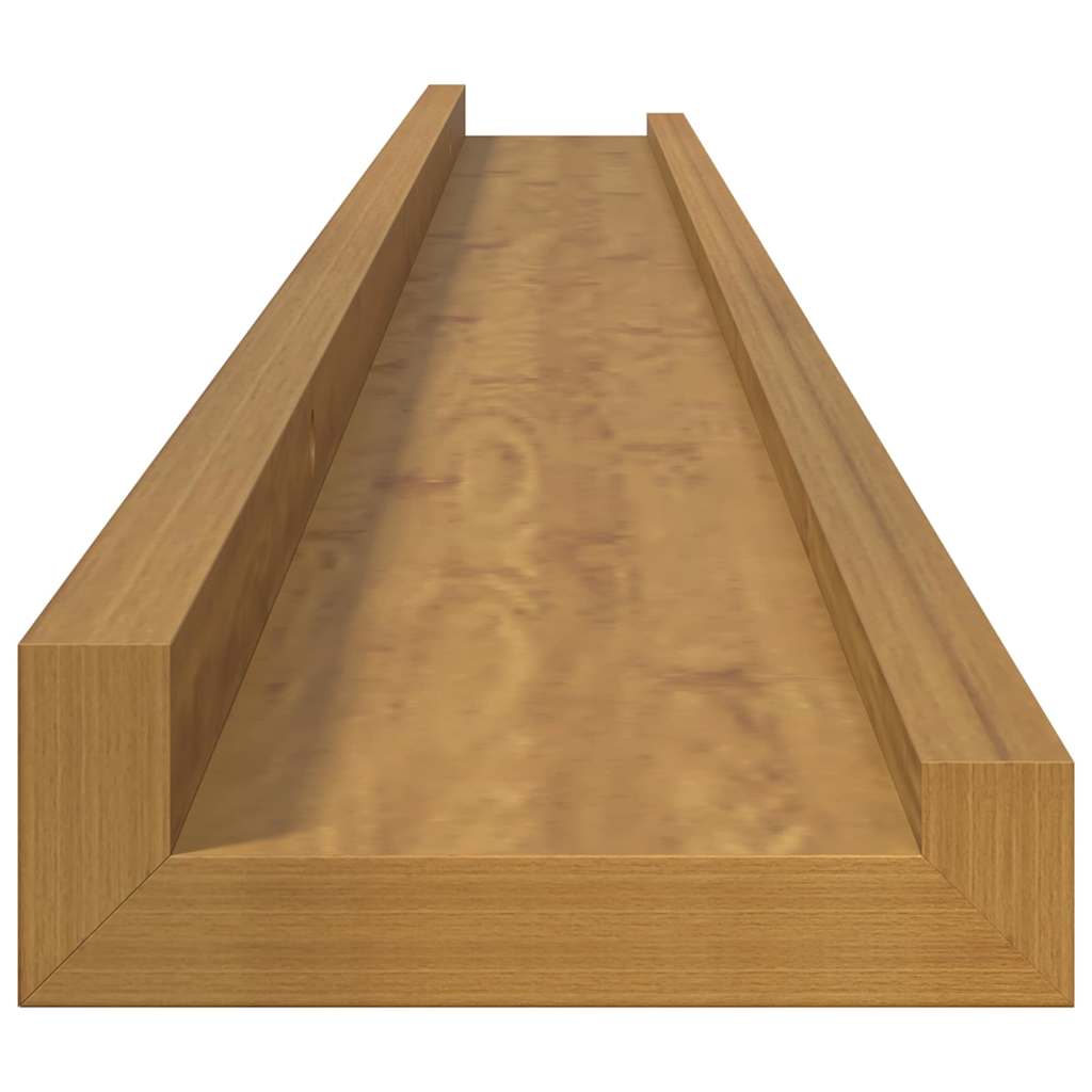 vidaXL Ράφι Τοίχου 2 pcs Μπεζ 100 x 9 x 3 cm Επεξεργασμένο ξύλο
