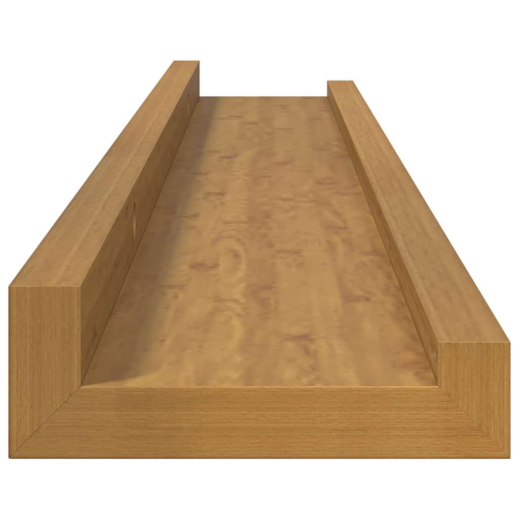 vidaXL Ράφι Τοίχου με ράφι 4 pcs Μπεζ 60 x 9 x 3 cm Επεξεργασμένο ξύλο